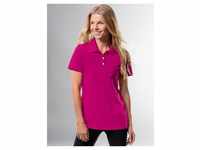 Poloshirt TRIGEMA "TRIGEMA aus Baumwolle" Gr. XS, pink (magenta) Damen Shirts kurzarm