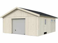 Palmako Garage "Andre", BxTxH: 495x595x316 cm, mit Sektionaltor, naturbelassen