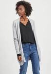 Cardigan VILA "VIRIL OPEN L/S KNIT CARDIGAN - NOOS", Damen, Gr. S, grau (light grau