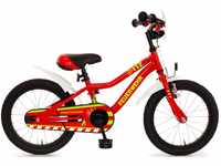 Kinderfahrrad BACHTENKIRCH "Feuerwehr" Fahrräder Gr. 21 cm, 16 Zoll (40,64 cm), rot