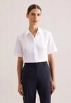 Hemdbluse SEIDENSTICKER, Damen, Gr. XS(34), wei&szlig;, 100% Baumwolle, unifarben, regular