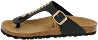 Pantolette LICO "Zehenstegpantolette Bioline Goldstar", Damen, Gr. 36, schwarz,