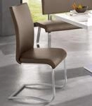 MCA furniture Freischwinger "Arco" (Set) 2 Stk.Stuhl mit Echtlederbezug, belastbar
