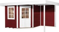 weka Gartenhaus "Designhaus 213 Plus" mit Anbaudach und R&uuml;ckwand