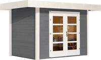 Gartenhaus WEKA "Designhaus 126 Plus", grau (grau, wei&szlig;), Fu&szlig;boden im Gartenhaus,