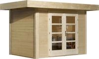 Gartenhaus WEKA "Designhaus 126 Plus", beige (naturbelassen), Fu&szlig;boden im