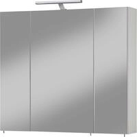 welltime Spiegelschrank "Torino" Breite 80 cm, 3-t&uuml;rig, LED-Beleuchtung,