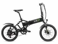 E-Bike LLOBE "City III schwarz" E-Bikes Gr. 37 cm, 20 Zoll (50,80 cm), schwarz
