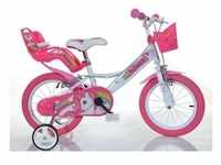 Kinderfahrrad DINO "Unicorn Einhorn" Fahrräder Gr. 28 cm, 16 Zoll (40,64 cm), pink