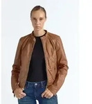 Lederjacke MAZE "Grenada", Damen, Gr. XXL, braun (cognac), Obermaterial: 100%