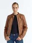 Lederjacke MAZE "Grenada", Damen, Gr. XXL, braun (cognac), Obermaterial: 100%