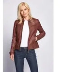 Lederjacke MAZE "31Ryana", Damen, Gr. XS, rot (oxblood), Obermaterial: 100%