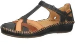 Keilsandalette PIKOLINOS "PIKOLINOS Sandalen Leder", Damen, Gr. 41, blau (navy),