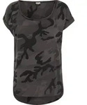 T-Shirt URBAN CLASSICS "Urban Classics Damen Ladies Camo Back Shaped Tee", Damen, Gr.