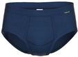 Slip AMMANN "Slip mit Eingriff Day Classic / Jeans Feinripp", Herren, Gr. 8, blau