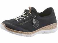 Slip-On Sneaker RIEKER Gr. 42, blau (marine) Damen Schuhe Slipper Slipper,