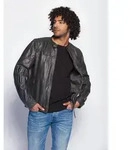 Lederjacke MAZE "71Jack", Herren, Gr. S, grau, Obermaterial: 100% Lammleder. Futter:
