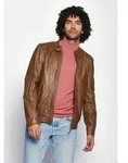 Lederjacke MAZE "71Jack", Herren, Gr. M, braun (hazelbraun), Obermaterial: 100%