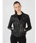 Lederjacke MAZE "Amur", Damen, Gr. XL, schwarz (schwarz, schwarz),...