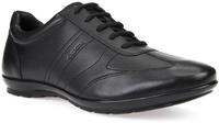 Schn&uuml;rschuh GEOX "UOMO SYMBOL", Herren, Gr. 40, schwarz, Leder, Schuhe Schn&uuml;rschuh,