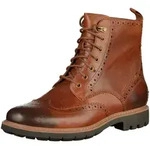 Schn&uuml;rstiefelette CLARKS "Clarks Stiefelette Leder", Herren, Gr. 45, braun