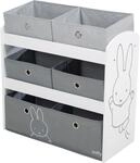 roba Kinderregal "miffy, grau" inklusive 5 Stoffboxen in 2 Gr&ouml;&szlig;en
