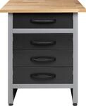 ONDIS24 Werkbank "Bernd" Set, h&ouml;henverstellbar, 4 Schubladen, ca. 60x60x85 cm