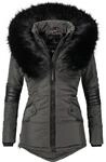 Navahoo Winterjacke "Nirvana" mit Kapuze edle Steppjacke m. schwarzem Kunstpelzkragen