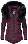 Navahoo Winterjacke "Nirvana" mit Kapuze edle Steppjacke m. schwarzem Kunstpelzkragen