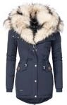 Navahoo Wintermantel "Sweety" Winterparka mit 2 Kunstpelz-Kapuzen