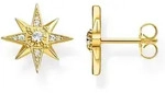 Paar Ohrstecker THOMAS SABO "Ohrstecker Stern gold", gold (gelbgoldfarben, wei&szlig;,