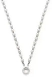 Charm-Kette LEONARDO "Signora Darlin's", silber (edelstahlfarben, wei&szlig;), Halsketten,