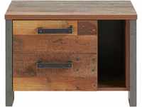 Nachtkonsole FORTE "Clif" Sideboards Gr. B/H/T: 62 cm x 42 cm x 42 cm, 2, grau