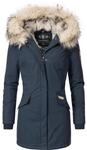 Navahoo Wintermantel "Cristal" stylischer Damen Winterparka mit Kunstfell-Kapuze