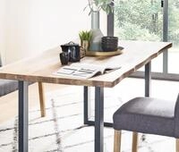 MCA living Esstisch "Rockford" Massivholztisch mit Baumkante