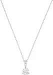 Kette mit Anh&auml;nger SWAROVSKI "Stilla Round", silber (metallfarben, kristallwei&szlig;),