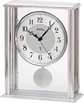 Funktischuhr AMS "F5190", silber (silberfarben), Tischuhren, Quarzuhr, Wohnzimmer,