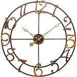 Wanduhr AMS "W9566", braun, Wanduhren, B/H/L: 5cm, Wanduhr,