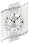 Funkwanduhr AMS "F5516", silber (silberfarben), Wanduhren, B/H/L: 29cm x 8cm x 48cm,