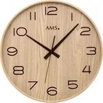 Funkwanduhr AMS "F5522", braun (erlefarben), Wanduhren, B/H/L: 5cm,