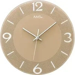 Wanduhr AMS "W9572", beige, Wanduhren, B/H/L: 3cm, Wanduhr,