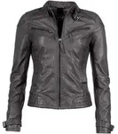 Lederjacke MAZE "31Ryana", Damen, Gr. XS, grau, Obermaterial: 100% Lammleder. Futter: