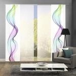 HOME WOHNIDEEN Schiebegardine "ALBERTA" Klettband 4 Stk. tlg. HxB: 245x60,