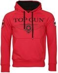 Kapuzenpullover TOP GUN "Defender TG20191012", Herren, Gr. 3xl, rot, Obermaterial: