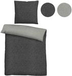 Biberna Wendebettw&auml;sche "Hermal" 3 Stk. Flanell in Melangeoptik, Winterbettw&auml;sche,
