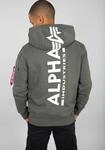 Kapuzensweatshirt ALPHA INDUSTRIES "BACK PRINT HOODY", Herren, Gr. 3XL, gr&uuml;n