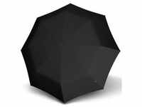 Taschenregenschirm KNIRPS "T.301 Large Duomoatic, uni black" schwarz (uni black)