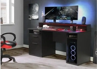 FORTE Gamingtisch "Tezaur" wahlweise mit RGB-Beleuchtung schwarz Kinder