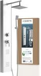 Sch&uuml;tte Duschs&auml;ule "TAHITI" 2 Massage-D&uuml;sen, Antikalk-Noppen, Edelstahl,
