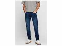 Skinny-fit-Jeans ONLY & SONS "LOOM LIFE JOG" Gr. 30, Länge 34, blau (mittelblau,